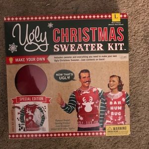 NIB Men or Woman’s Tacky Christmas Sweater Kit